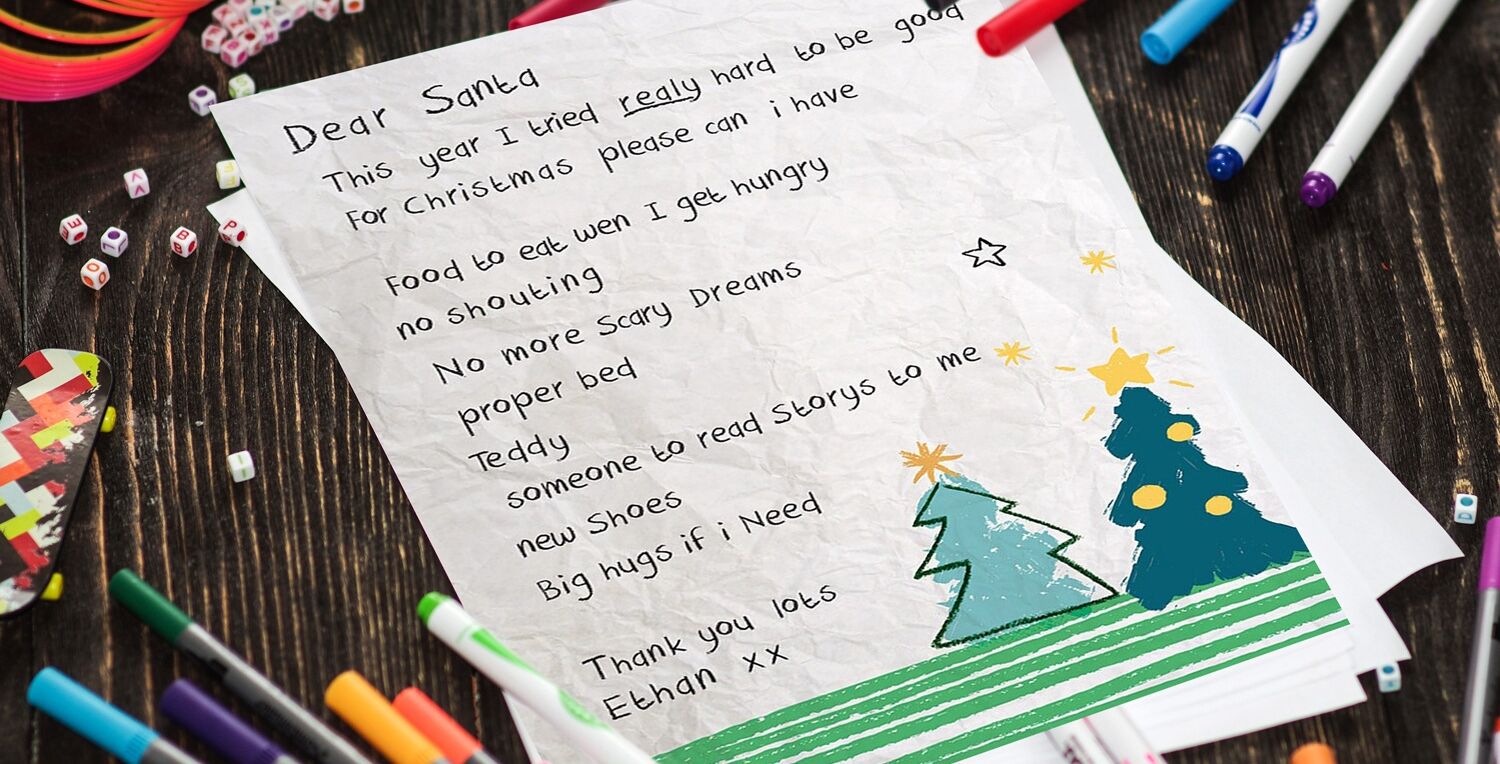 A letter to Santa from Ethan