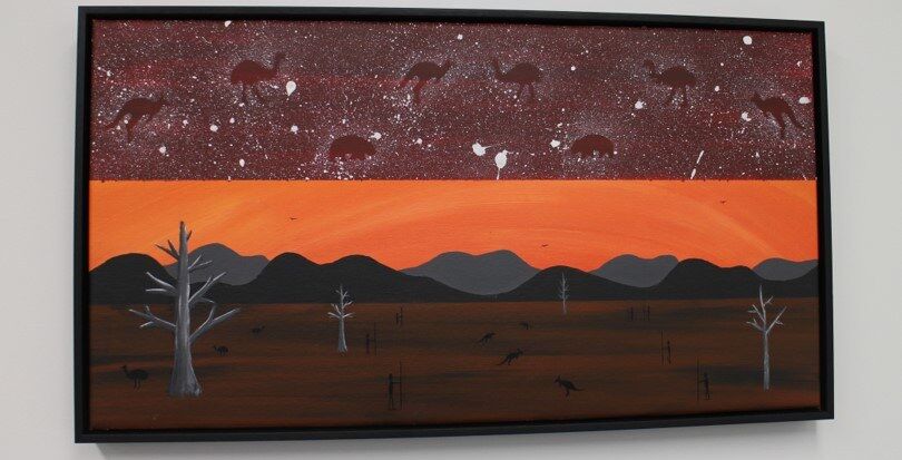 indigenous painting of outback australia